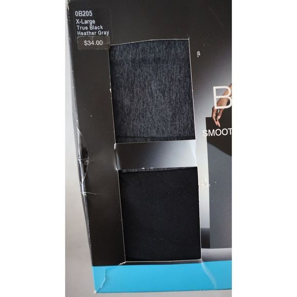 Bali Invisibles Women's Sz XL Black/Heather Gray Firm Control Leggings - 2 Pairs - Picture 7 of 7